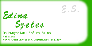 edina szeles business card